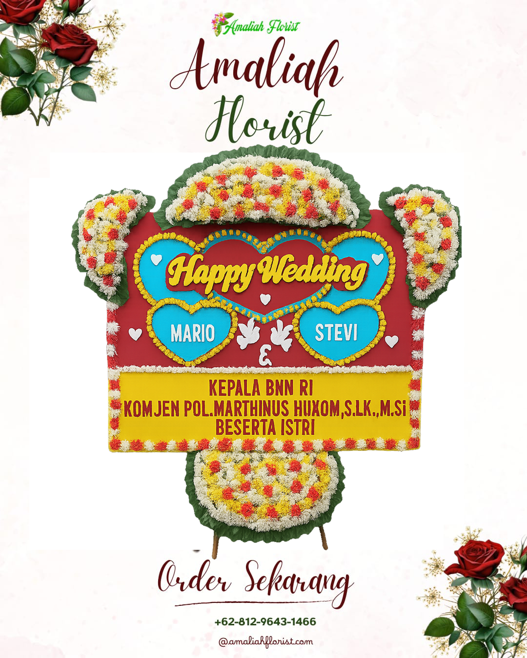 Papan Bunga Pernikahan Soko
